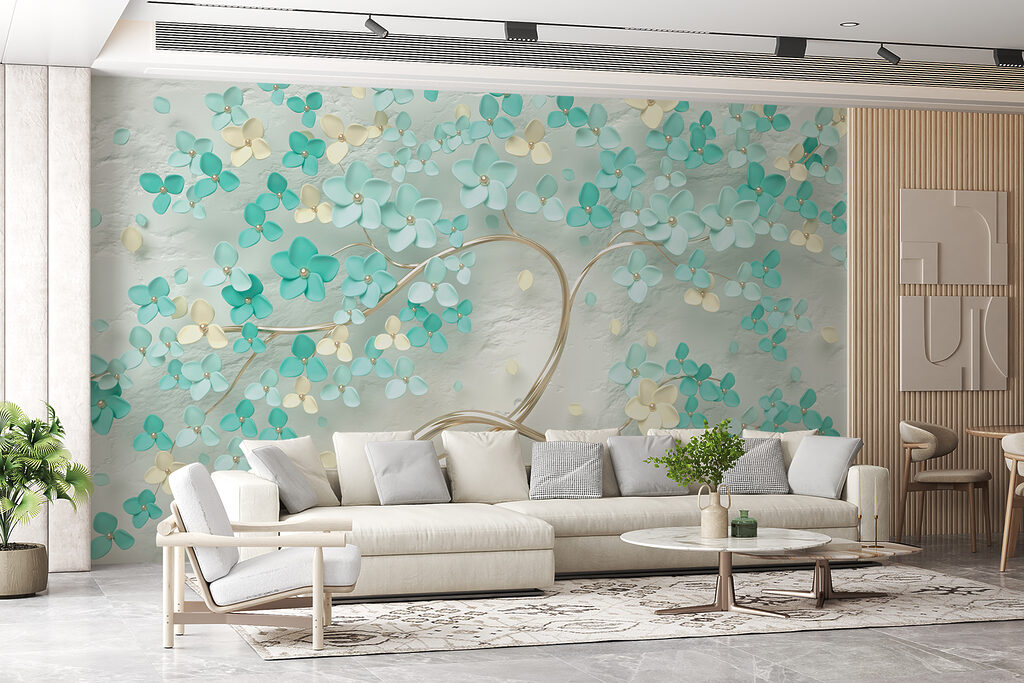 Boom met bloemen en bladeren — interieur 12