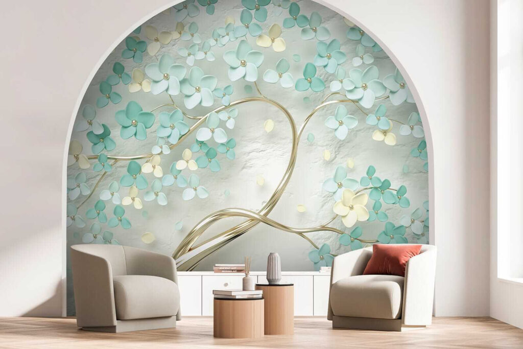 Boom met bloemen en bladeren — interieur 7