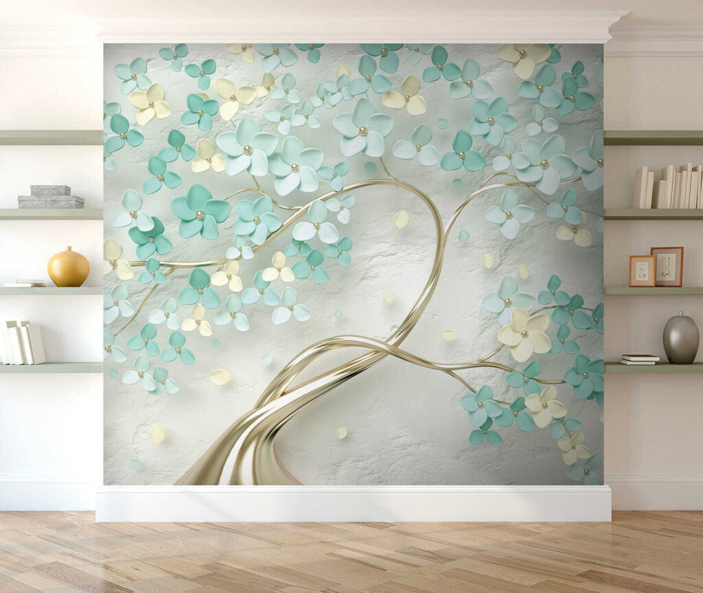 Boom met bloemen en bladeren — interieur 8
