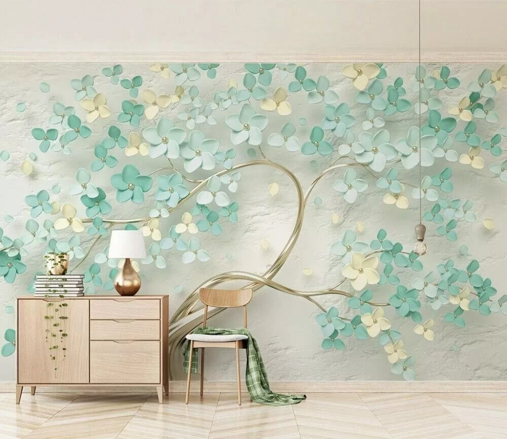 Boom met bloemen en bladeren — interieur 1