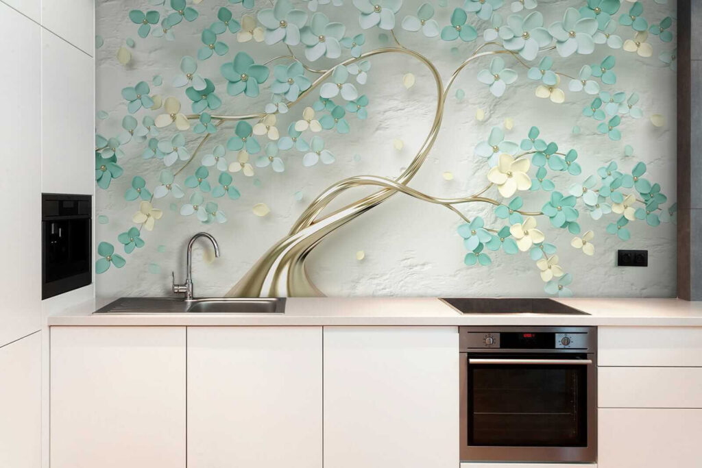 Boom met bloemen en bladeren — interieur 9