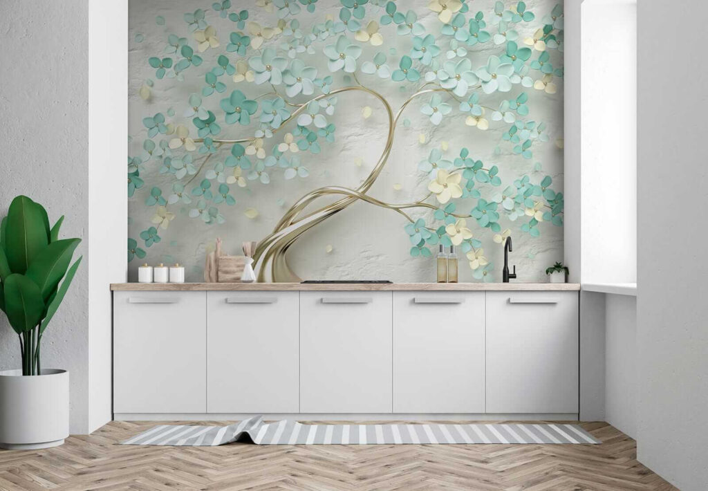 Boom met bloemen en bladeren — interieur 10