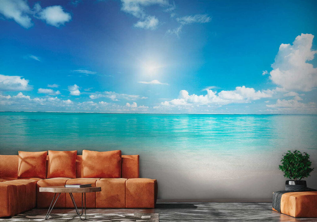 Turquoise zee onder zon — interieur 1