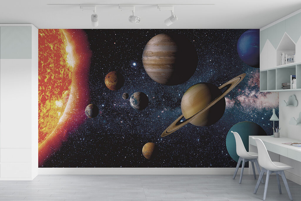 Planeten naast gloeiende zon — interieur 11