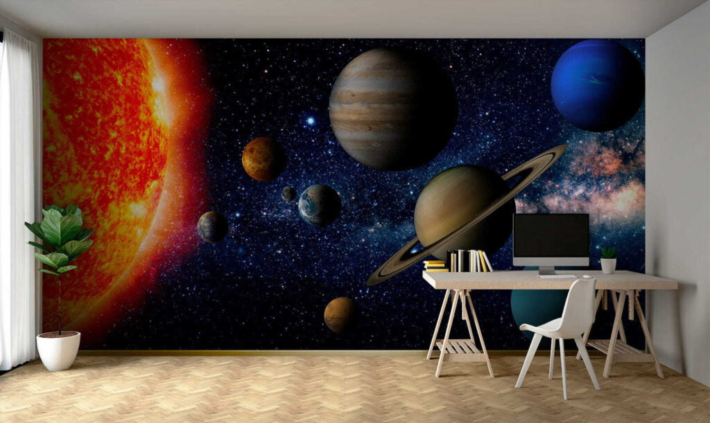 Planeten naast gloeiende zon — interieur 8