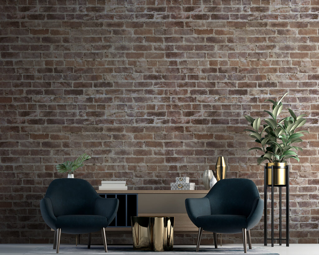 Rustieke structuur van verweerd metselwerk — interieur 4