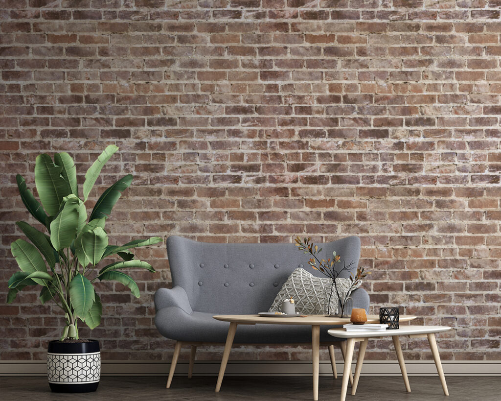 Rustieke structuur van verweerd metselwerk — interieur 6