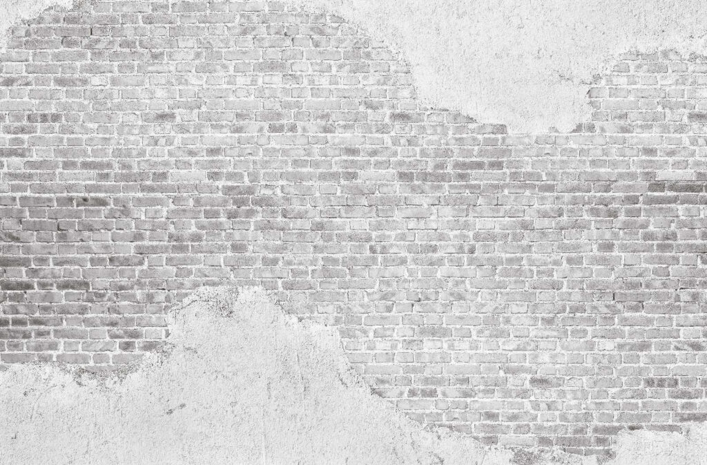 Afbladderende muur in grijs — volledig ontwerp