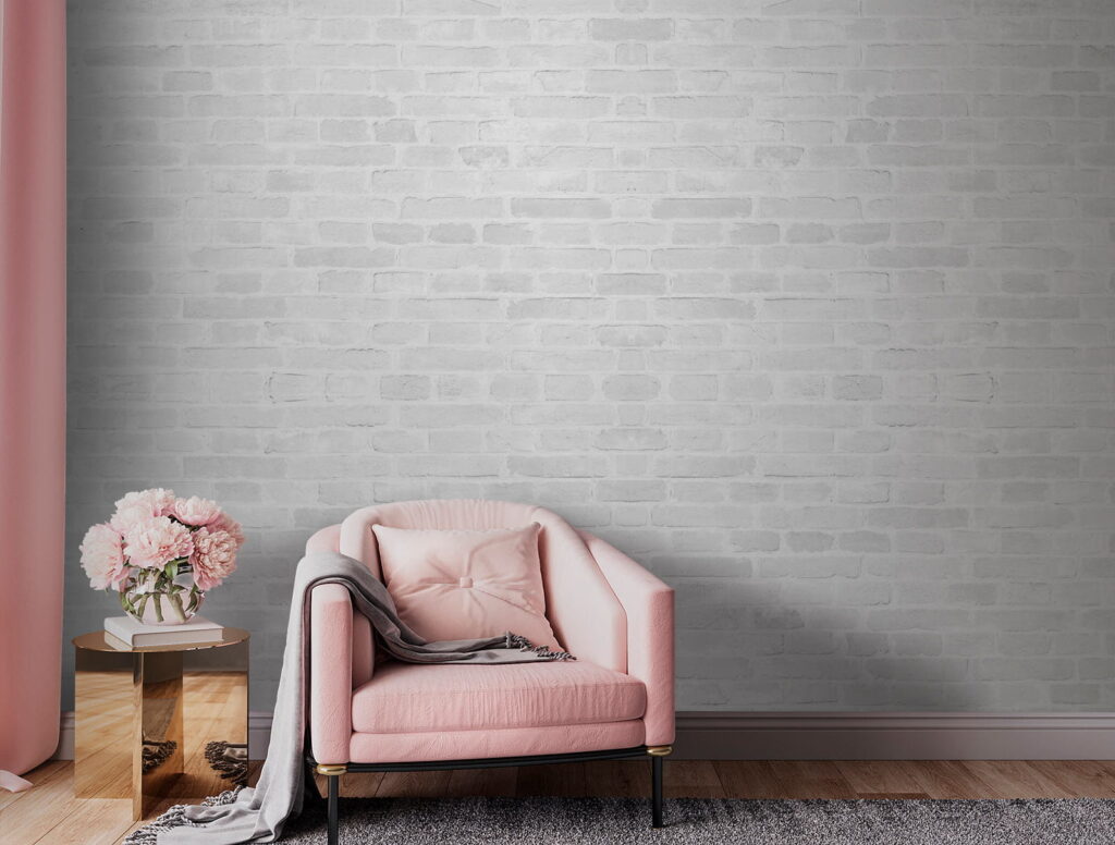 Bakstenen in bleekwit — interieur 1