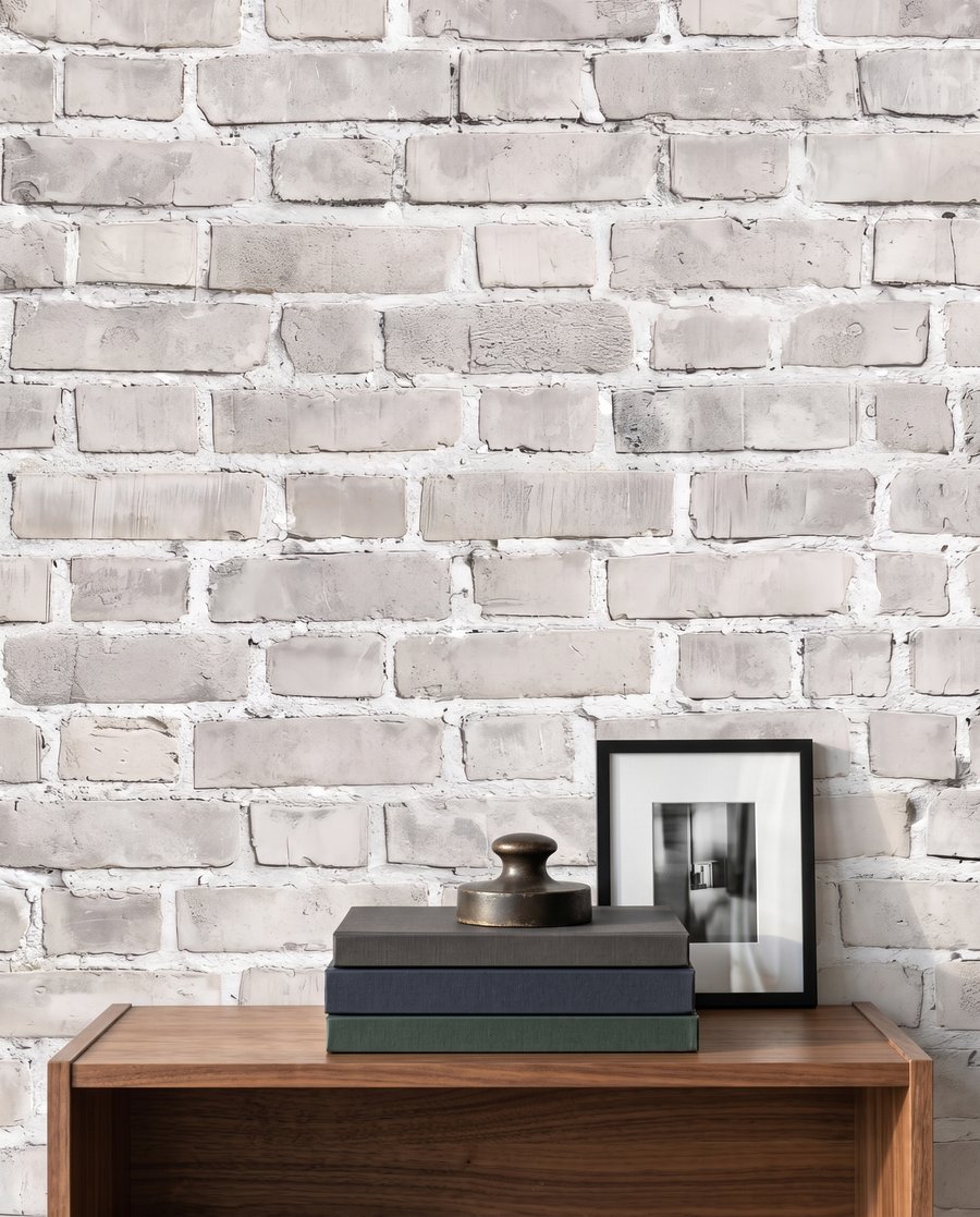 Lichtgrijze bakstenen met patina — interieur 4