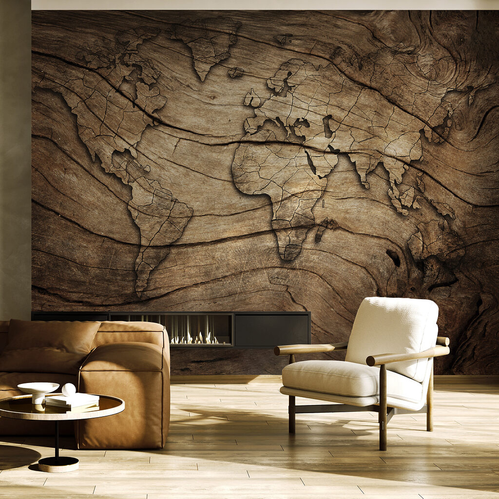 Wereldlijnen door houtnerven — interieur 3
