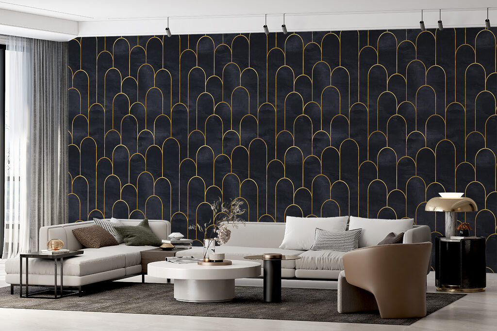 Boogjes in fijne goudlijnen — interieur 4