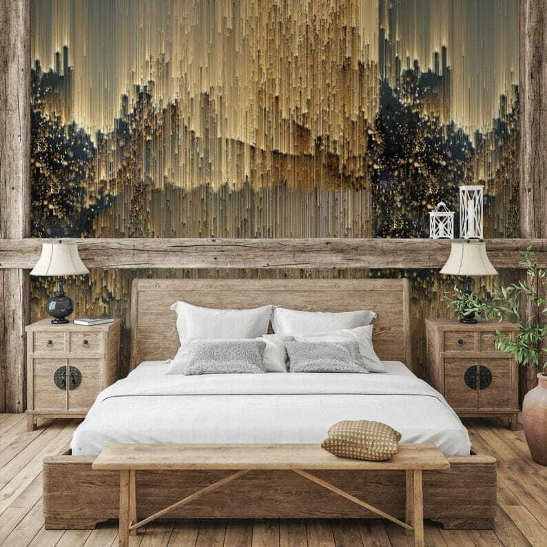 Gouden verf stroomt omlaag — interieur 1