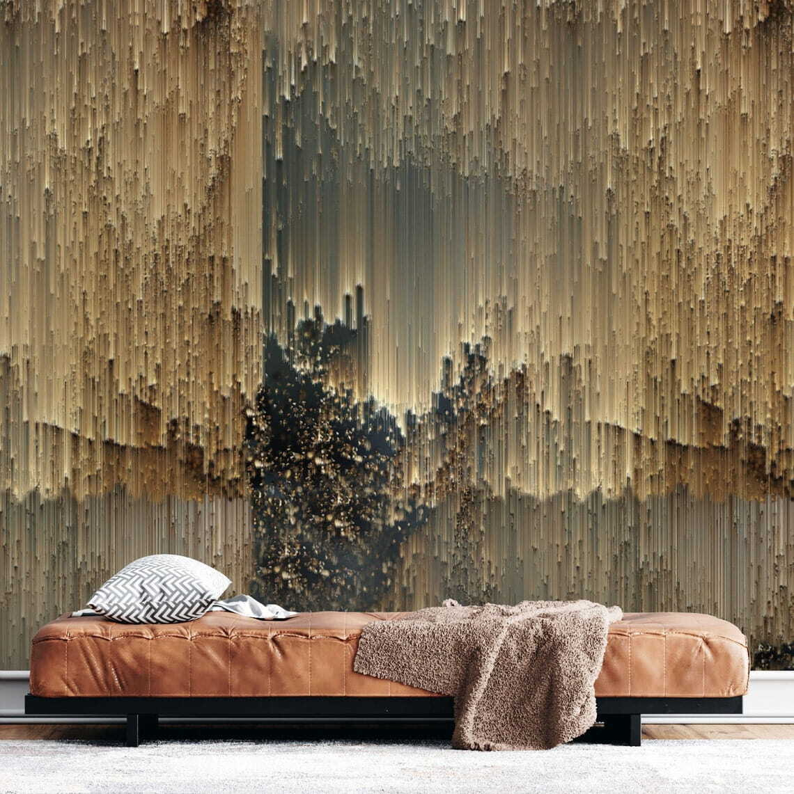 Gouden verf stroomt omlaag — interieur 2