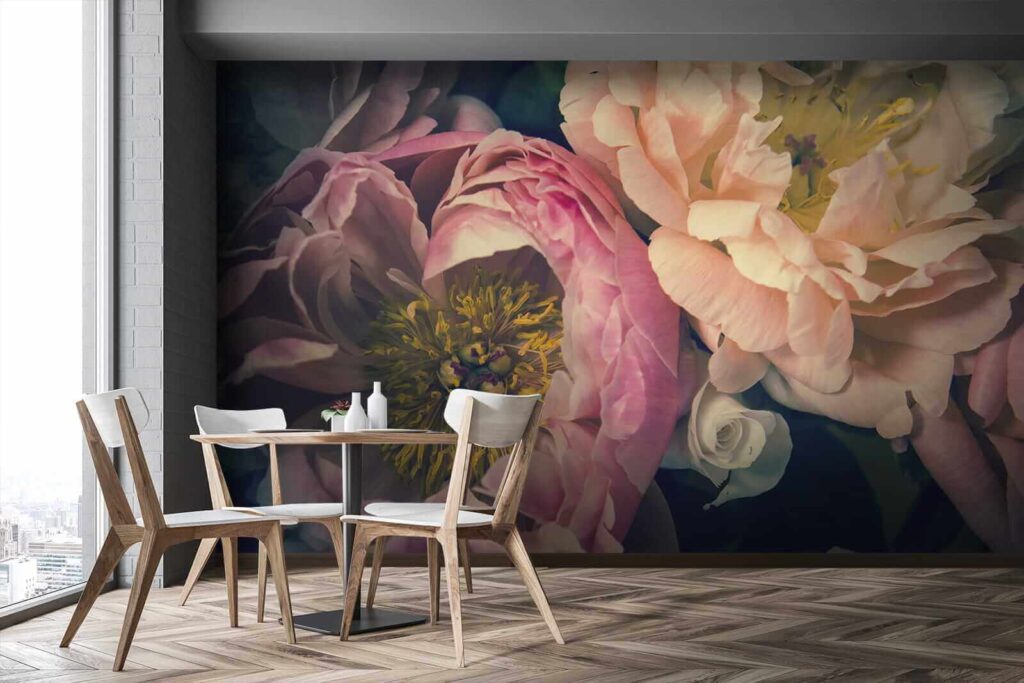 Donkere pioenen van dichtbij — interieur 3