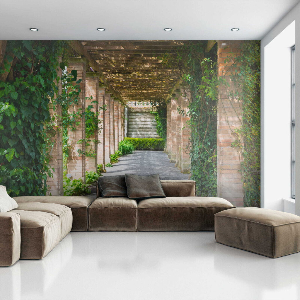 Pad onder begroeide pergola — interieur 4