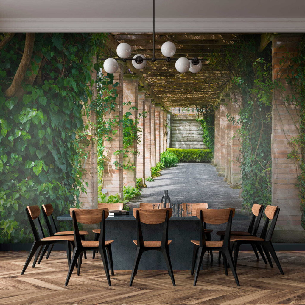 Pad onder begroeide pergola — interieur 5