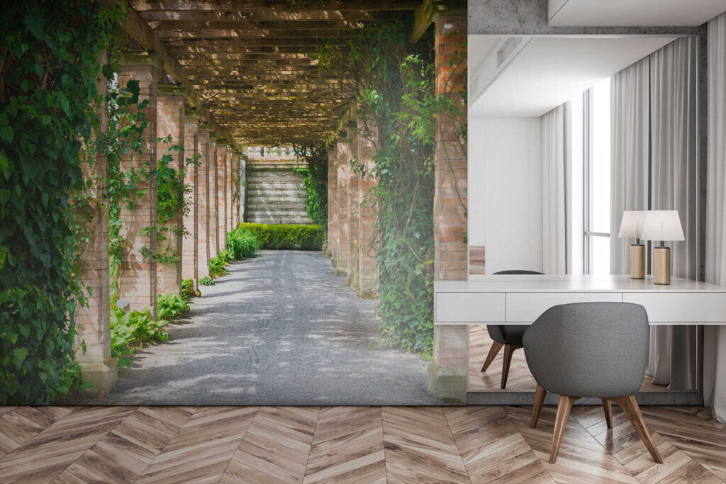 Pad onder begroeide pergola — interieur 9
