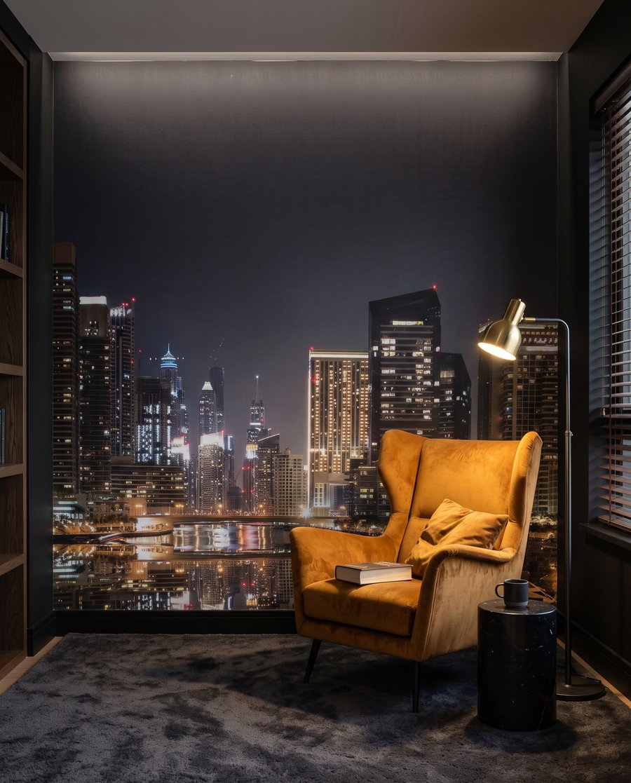 Nachtlichten langs het water — interieur 4