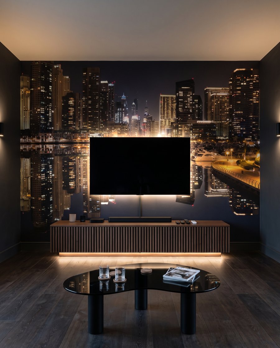Nachtlichten langs het water — interieur 5