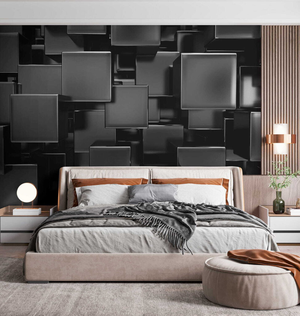 Zwarte blokken steken uit — interieur 4