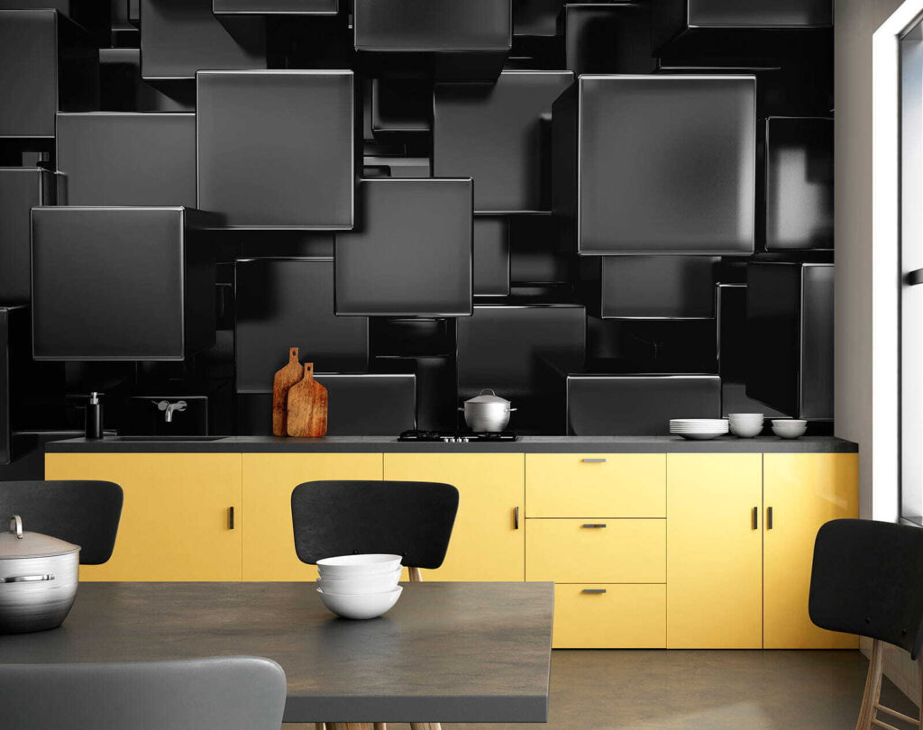 Zwarte blokken steken uit — interieur 8