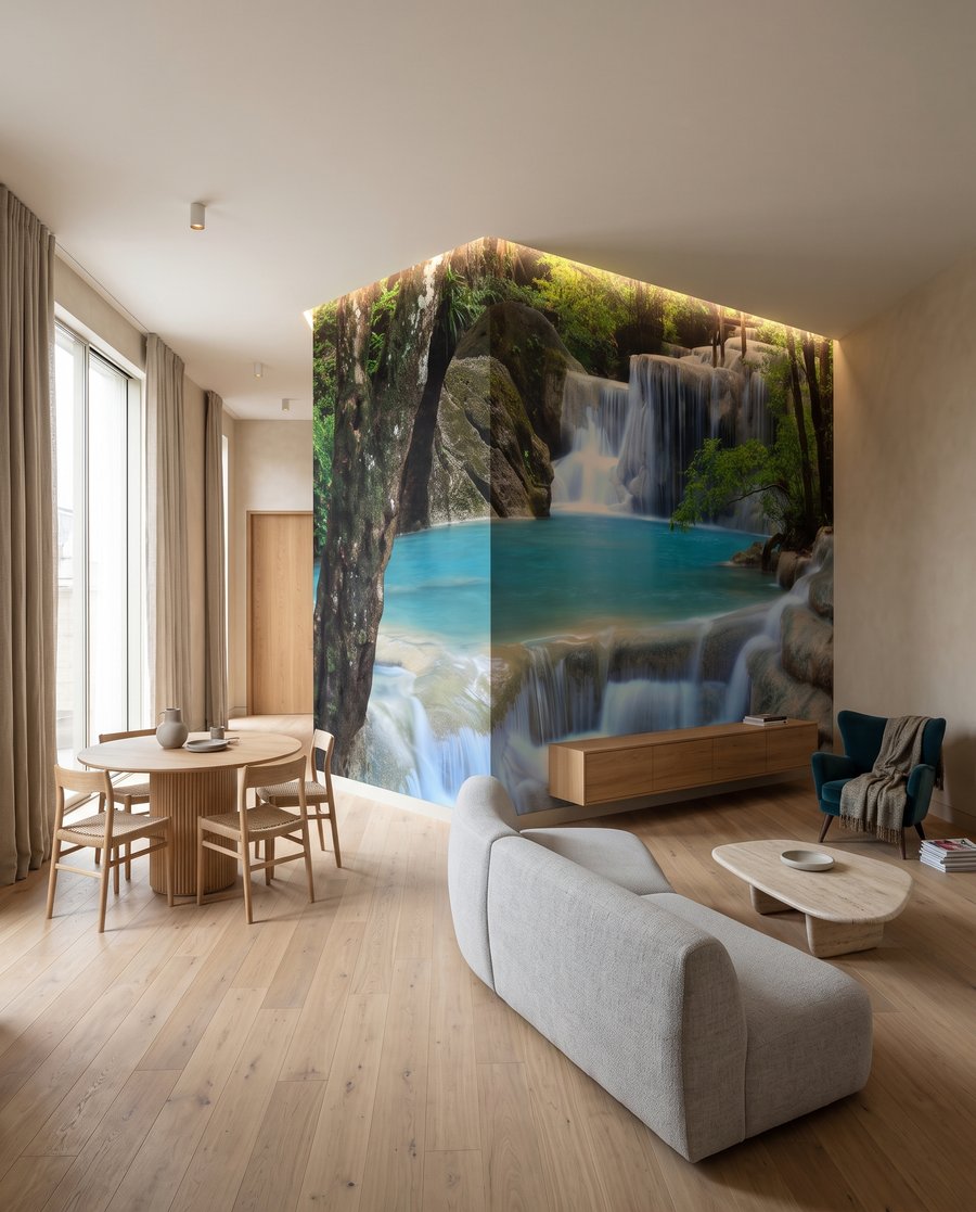 Turkooizen beek in trappen — interieur 2