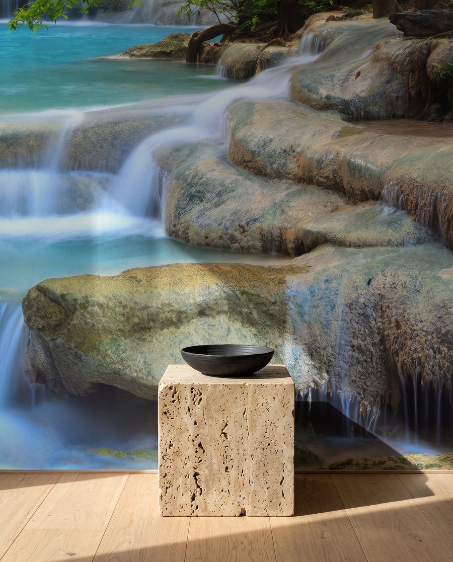 Turkooizen beek in trappen — interieur 4