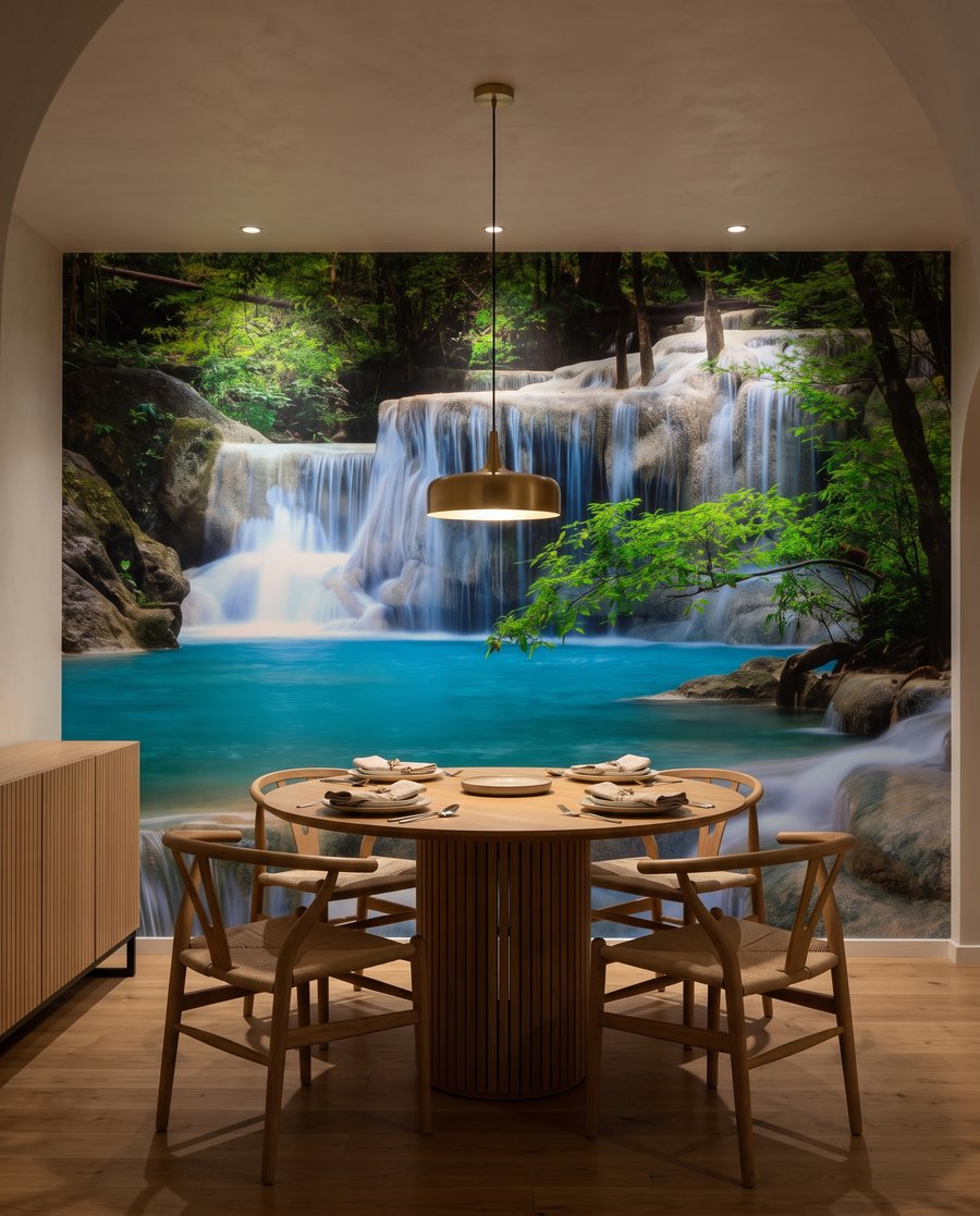 Turkooizen beek in trappen — interieur 6