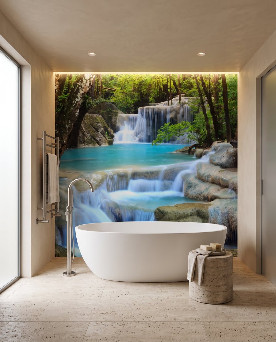 Turkooizen beek in trappen — interieur 7