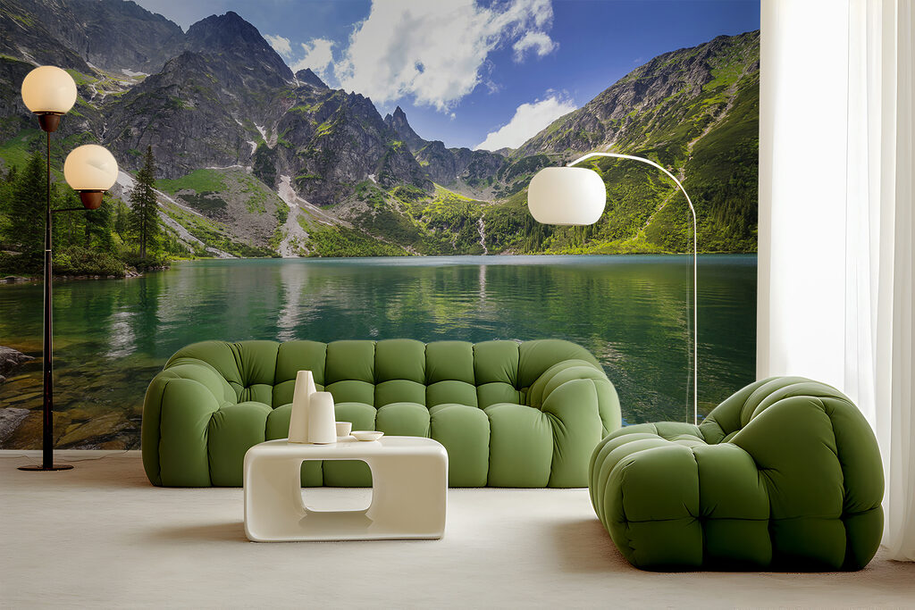 Bergtoppen boven helder water — interieur 4