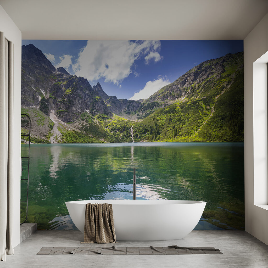 Bergtoppen boven helder water — interieur 5