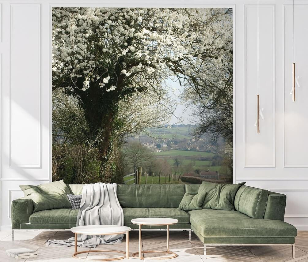 Landweg onder witte bloesem — interieur 2