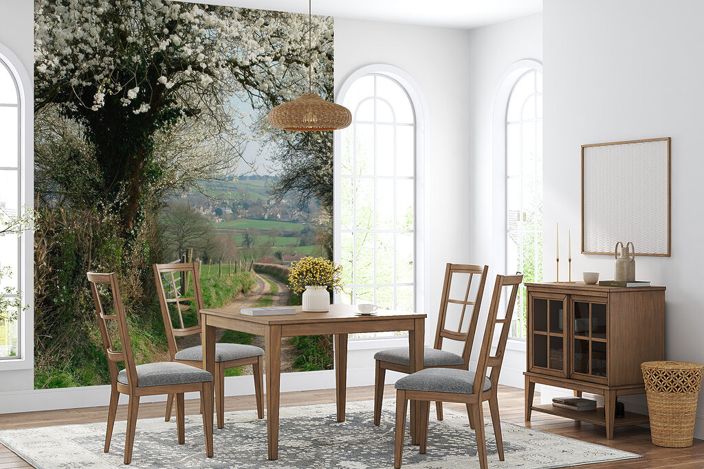 Landweg onder witte bloesem — interieur 4