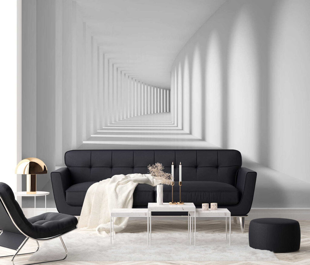 Witte gang vol schaduwen — interieur 8
