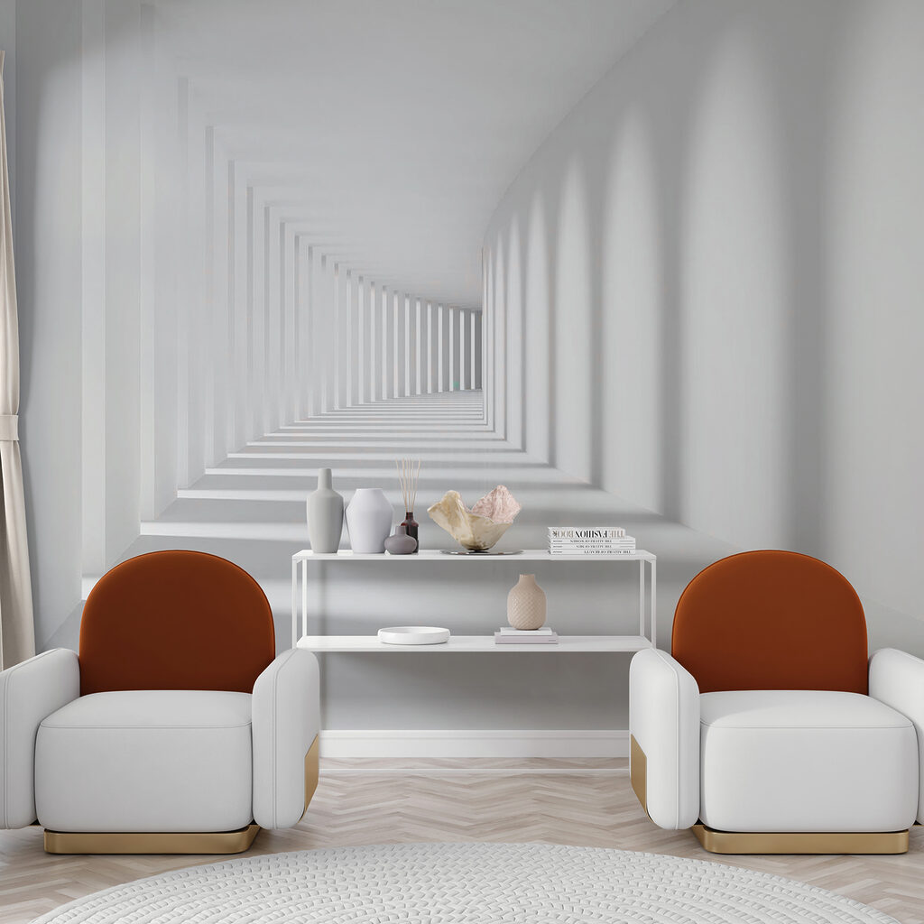 Witte gang vol schaduwen — interieur 12