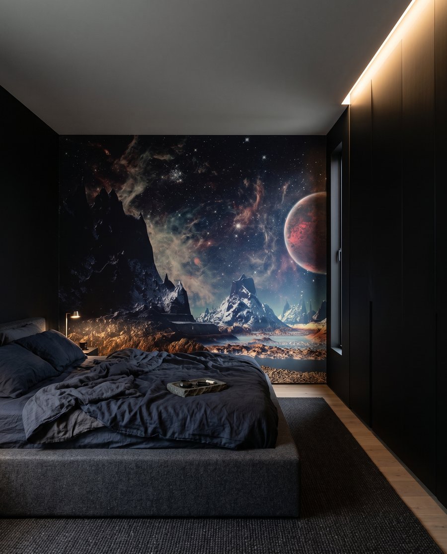 Planeten boven een bergwereld — interieur 2