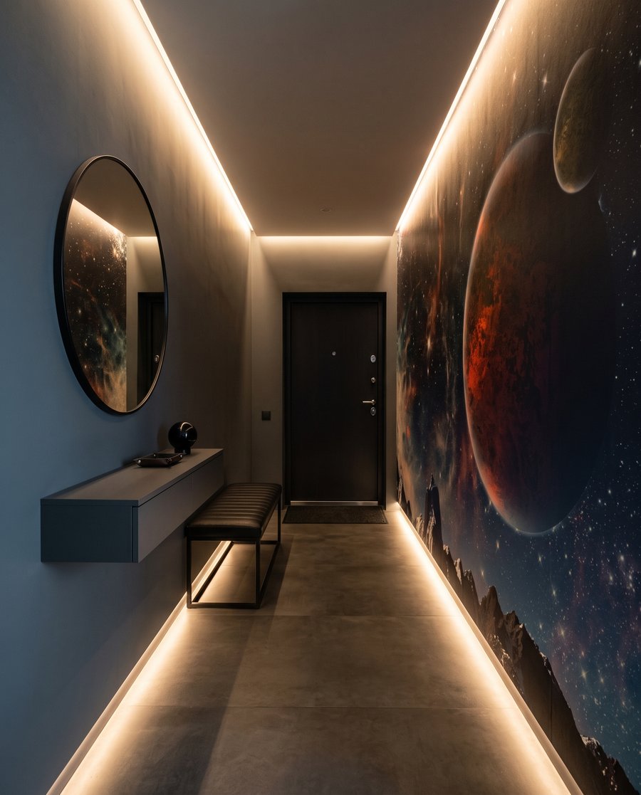 Planeten boven een bergwereld — interieur 4