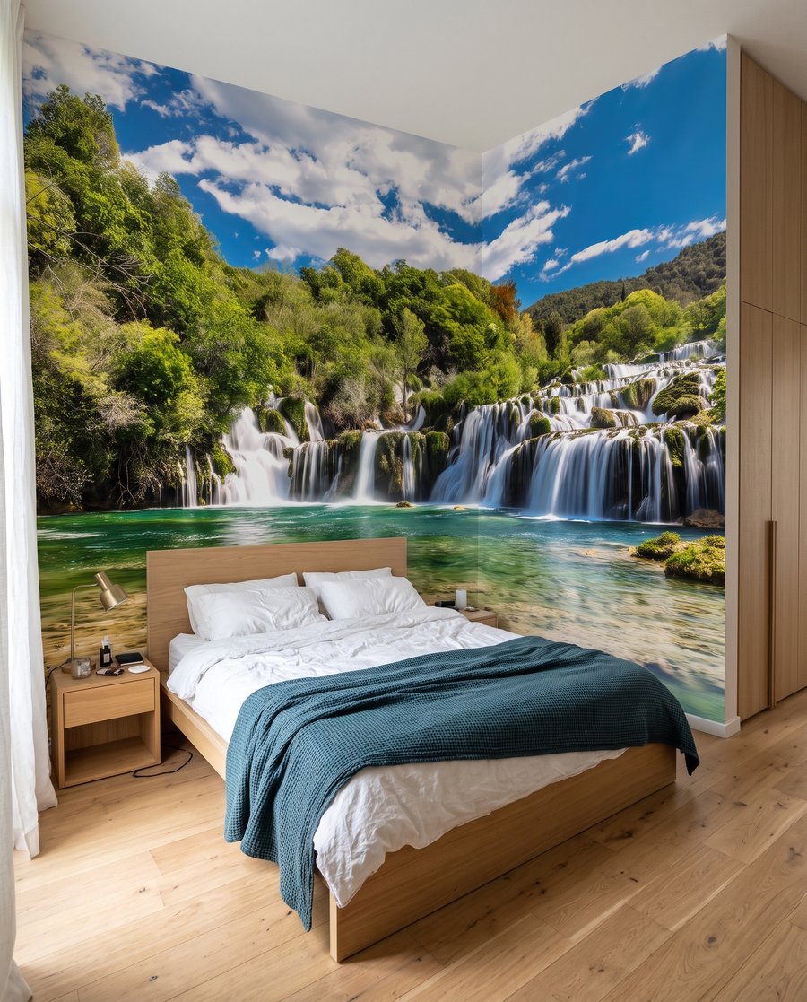 Groene poel onder watervallen — interieur 2