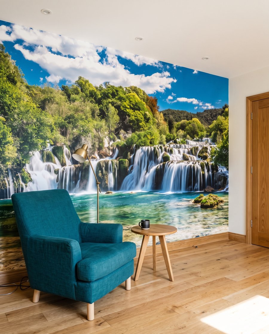 Groene poel onder watervallen — interieur 4