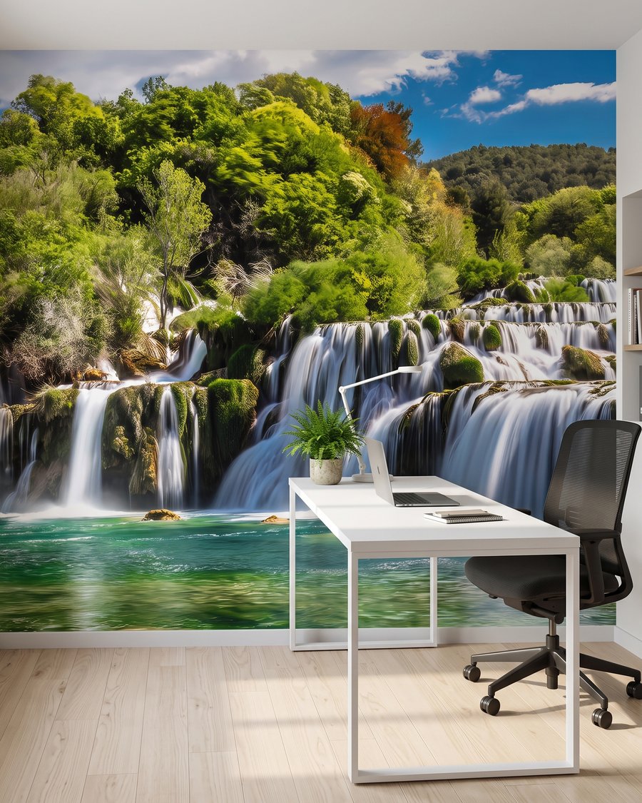Groene poel onder watervallen — interieur 6