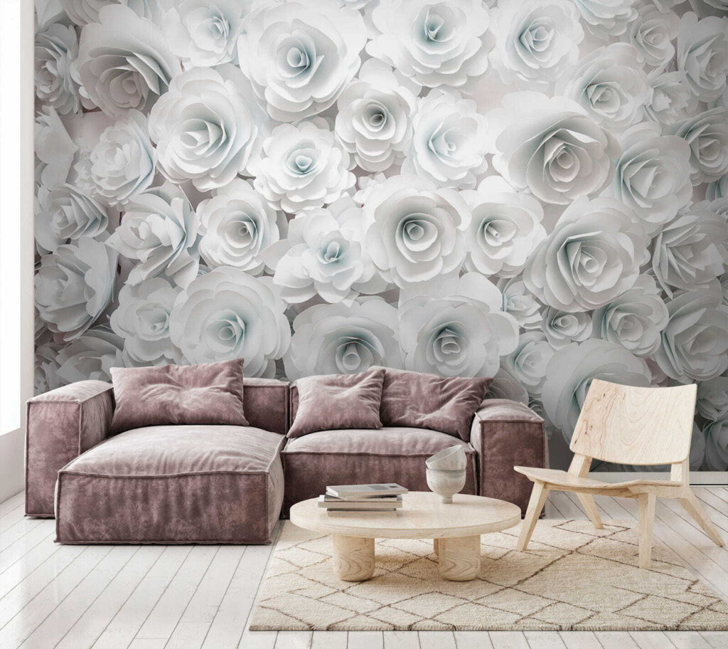 Witte rozen, dicht opeen — interieur 4