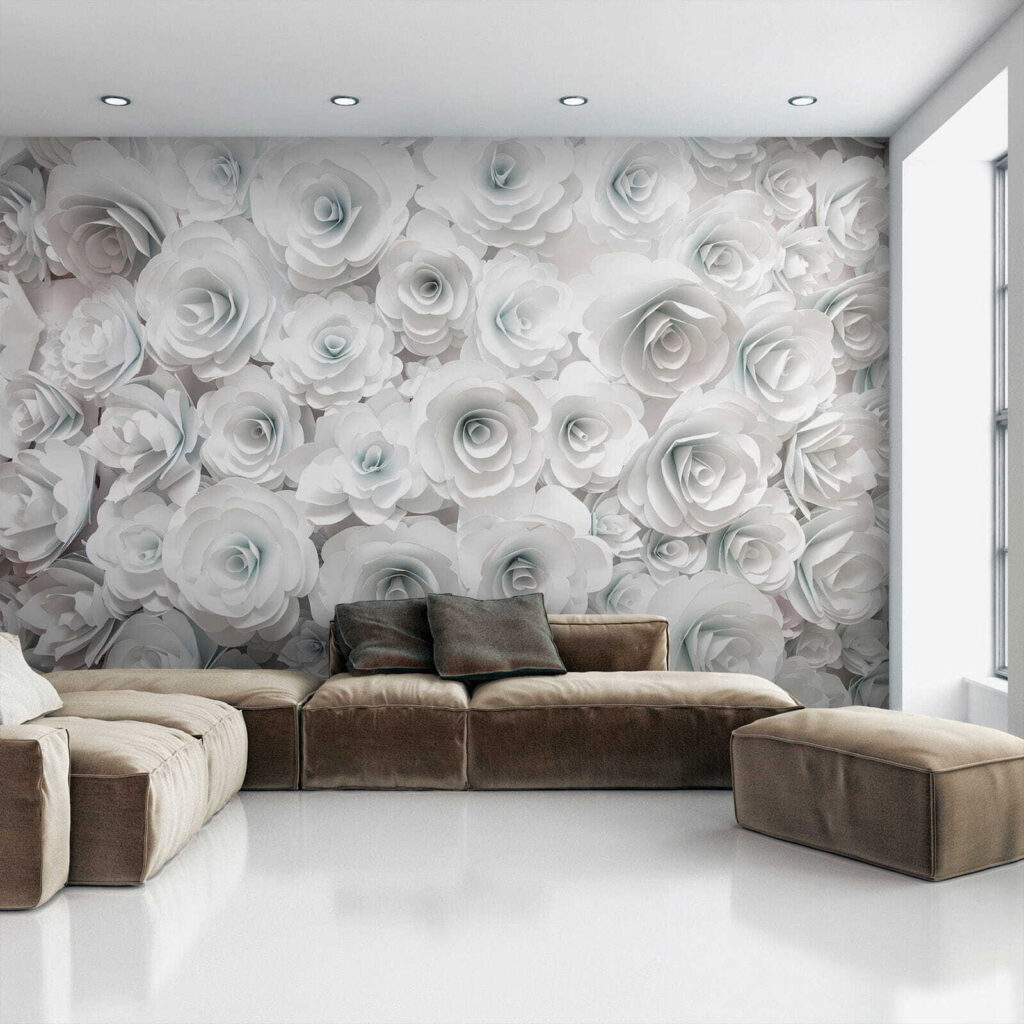 Witte rozen, dicht opeen — interieur 5