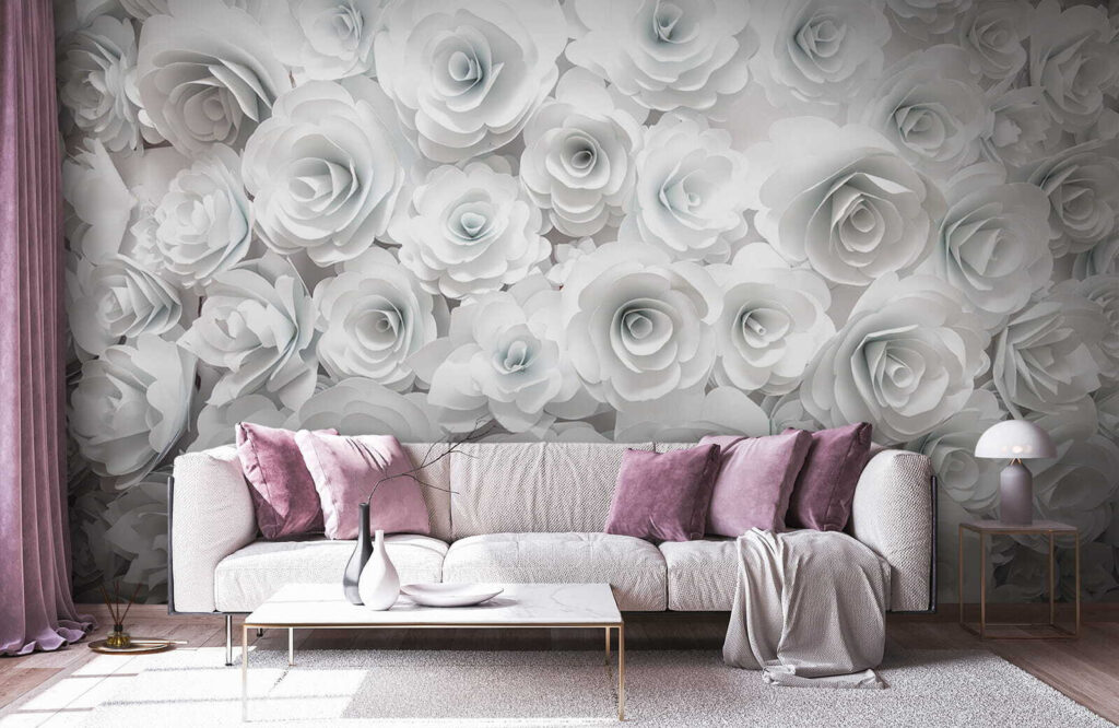 Witte rozen, dicht opeen — interieur 6