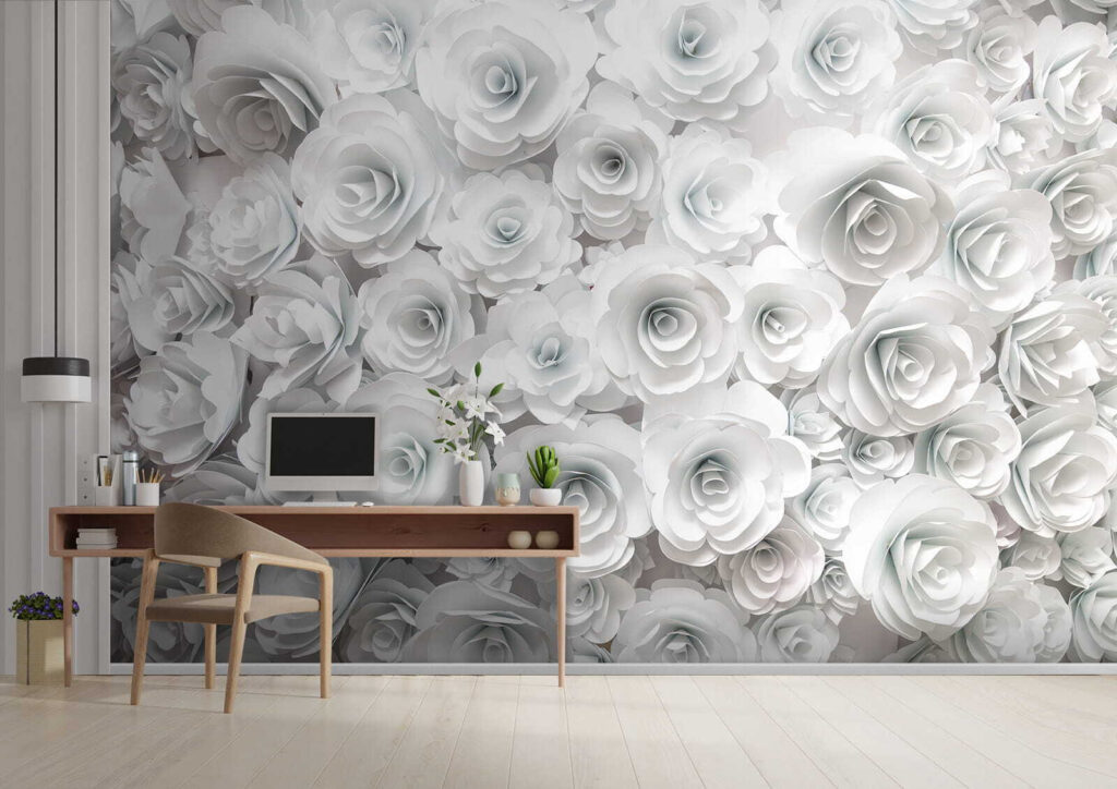 Witte rozen, dicht opeen — interieur 9