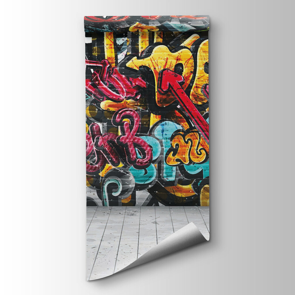 Een muur vol graffiti — productweergave