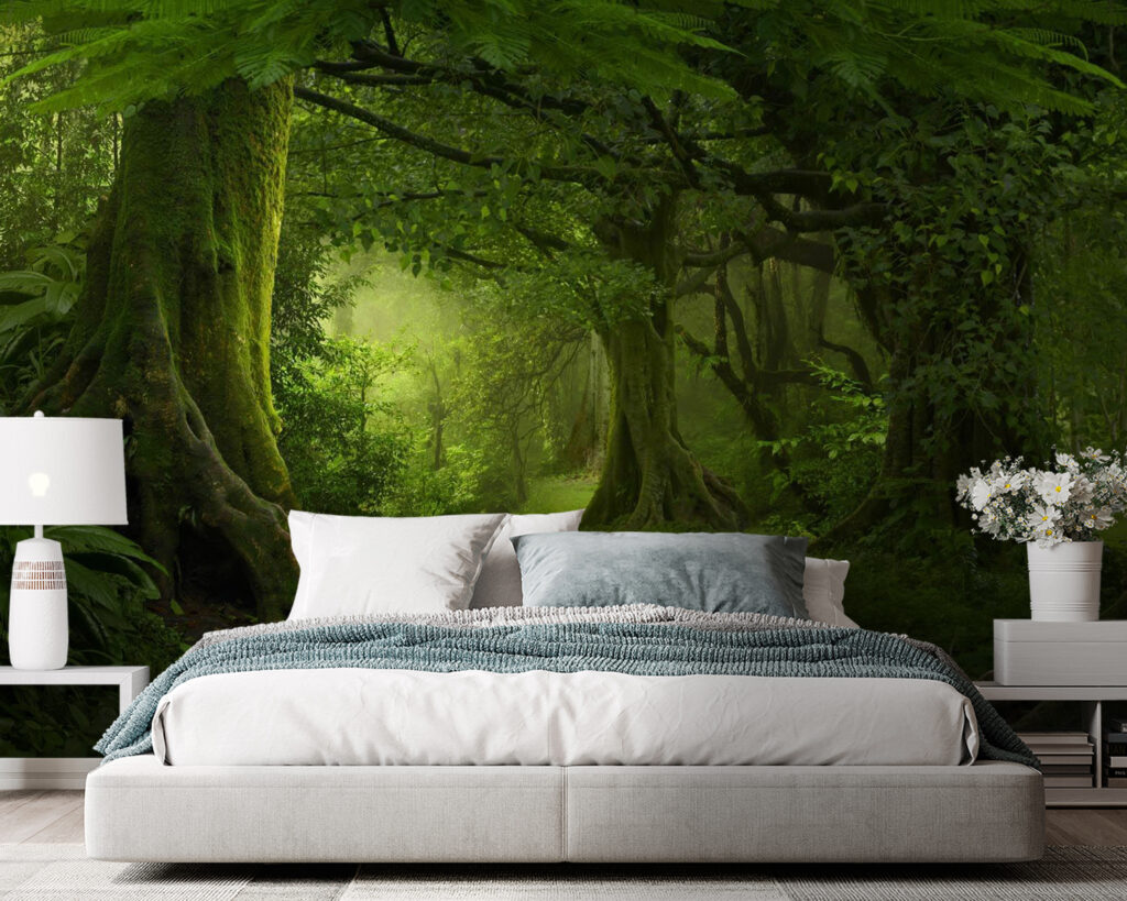 Groen bos met boomwortels — interieur 2
