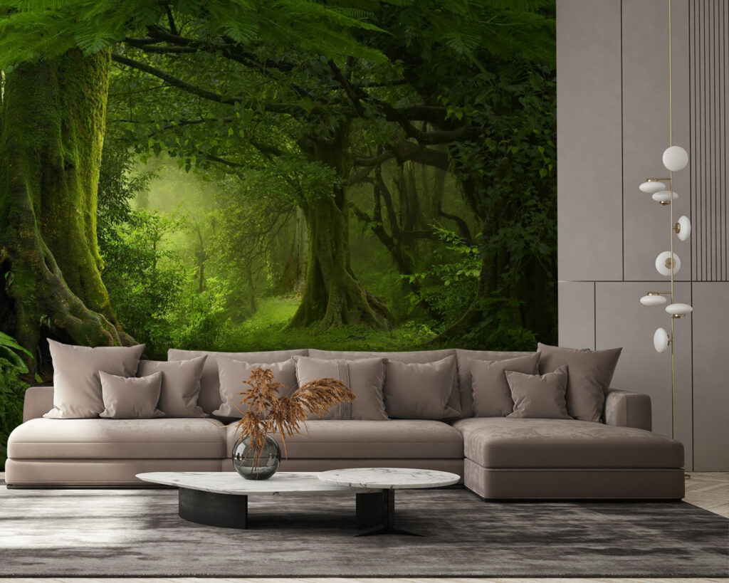 Groen bos met boomwortels — interieur 3