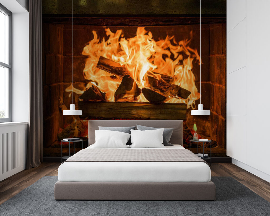 Vuur in donkere haard — interieur 3