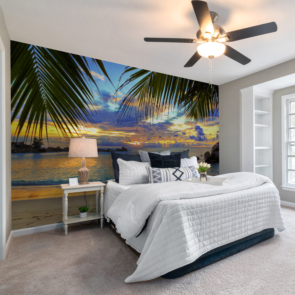 Strand met palmbomen en water — interieur 6